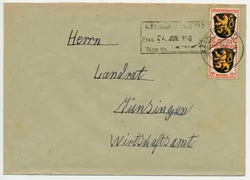 FRANZ. ZONE ALLG. AUSG. Nr 6 BRIEF MEF 5BC302