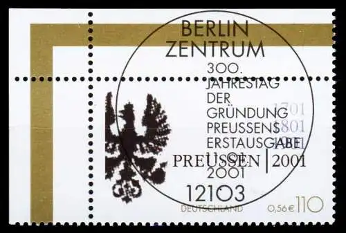 BRD 2001 Nr 2162 ZENTR-ESST ECKE-OLI 2CBB96