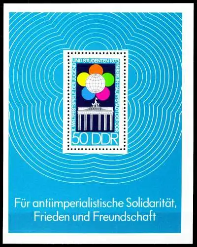 DDR BLOCK KLEINBOGEN Block 38 postfrisch S2D06CE