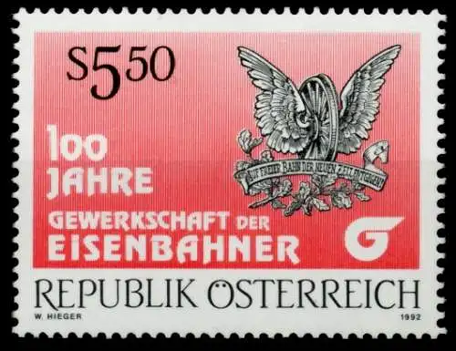 ÖSTERREICH 1992 Nr 2059 postfrisch SB5248A