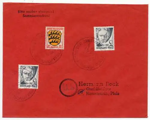 FRANZ. ZONE ALLG. AUSG. Nr 8 BRIEF MIF 5BC386