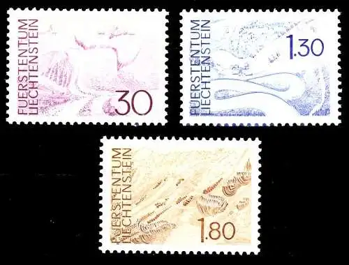 LIECHTENSTEIN 1973 Nr 581-583 postfrisch SB45E7E