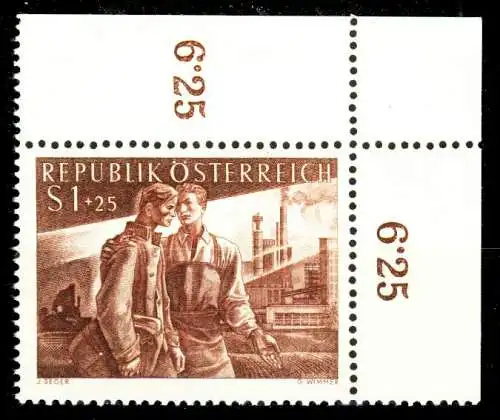 ÖSTERREICH 1955 Nr 1019 postfrisch ECKE-ORE 336AAE