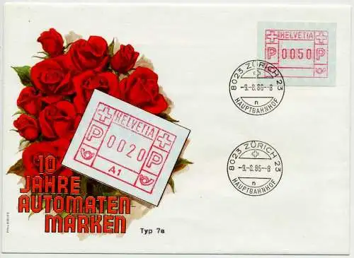 SCHWEIZ ATM Nr 3 BRIEF EF 557356