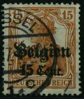 BES 1WK LP BELGIEN Nr 15I gestempelt 0F3ACA