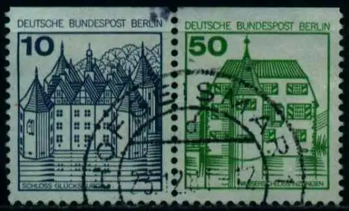 BERLIN ZUSAMMENDRUCK Nr W73 gestempelt WAAGR PAAR 10DA1E