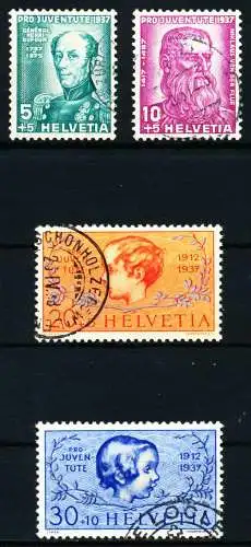 SCHWEIZ PRO JUVENTUTE Nr 314-317 gestempelt 4C987A