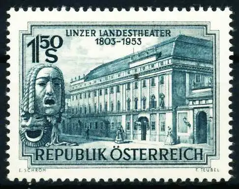 ÖSTERREICH 1953 Nr 988 postfrisch 46B3A6