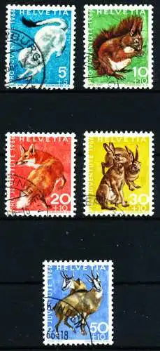 SCHWEIZ PRO JUVENTUTE Nr 845-849 gestempelt 54B906