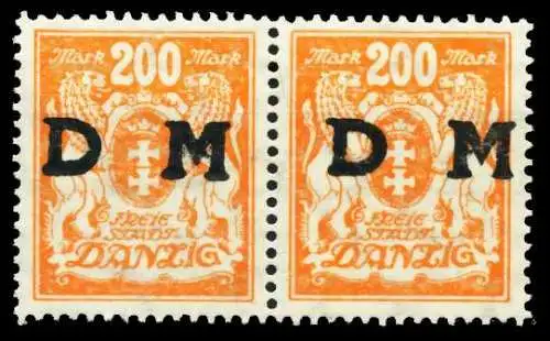 DANZIG DIENSTMARKEN Nr 38 postfrisch WAAGR PAAR 60D70A