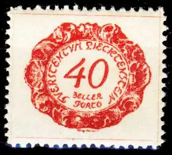 LIECHTENSTEIN PORTOMARKEN 1920 Nr 7 ungebraucht 2641CE
