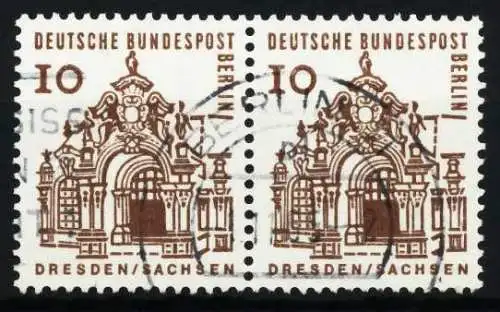 BERLIN DS D-BAUW. 1 Nr 242 gestempelt WAAGR PAAR 5EBA9E