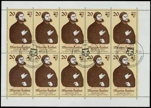 DDR BLOCK KLEINBOGEN Nr 2755II oBZ KLEINBG S9F014E