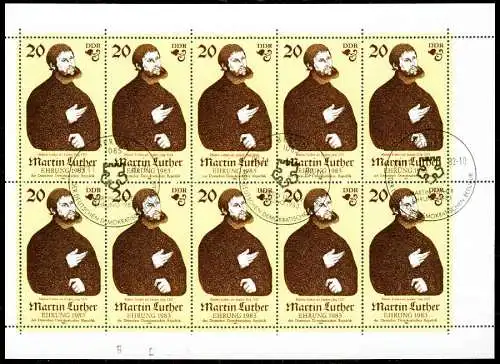 DDR BLOCK KLEINBOGEN Nr 2755II oBZ KLEINBG S9F015A