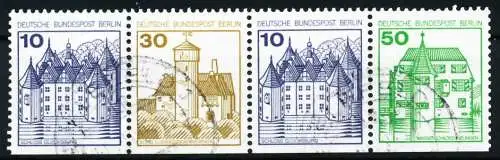 BERLIN ZUSAMMENDRUCK Nr W68+W74 gestempelt 4ER STR 5EF2C2