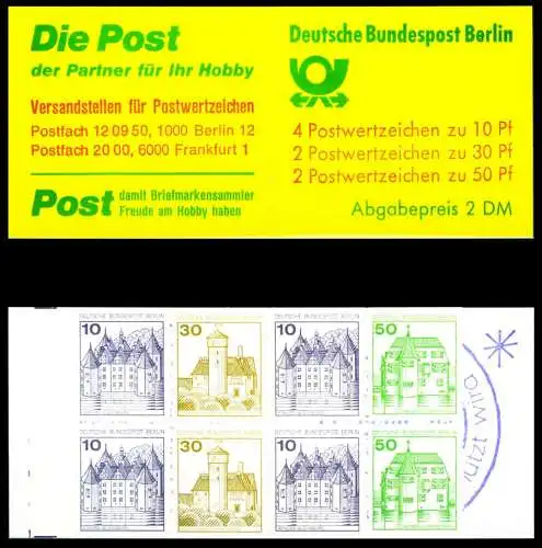 BERLIN MARKENHEFTCHEN Nr MH 11aoZ postfrisch S393A22