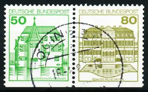 BRD ZUSAMMENDRUCK Nr W78 zentrisch gestempelt WAAGR PAAR 5F3626