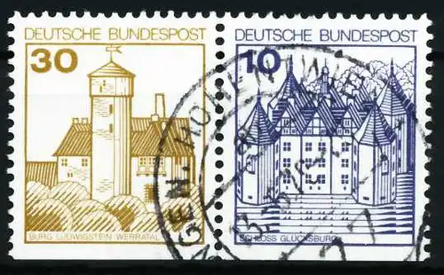 BRD ZUSAMMENDRUCK Nr W62I zentrisch gestempelt WAAGR PAAR 5F34B6