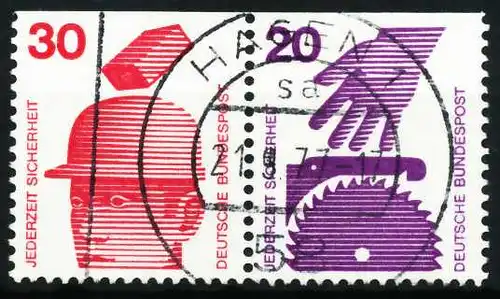 BRD ZUSAMMENDRUCK Nr W55 zentrisch gestempelt WAAGR PAAR 5F33D6