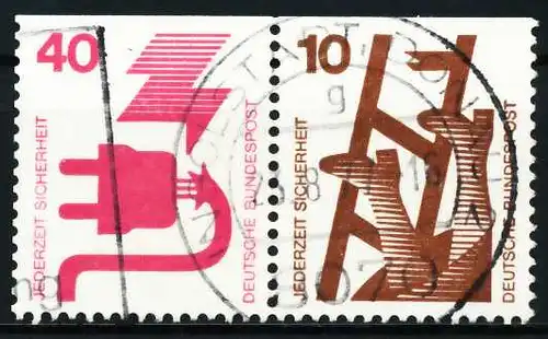 BRD ZUSAMMENDRUCK Nr W47 zentrisch gestempelt WAAGR PAAR 5F3366