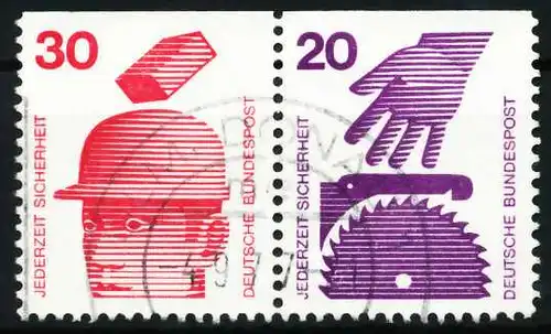 BRD ZUSAMMENDRUCK Nr W55 zentrisch gestempelt WAAGR PAAR 5F33BE