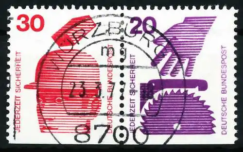 BRD ZUSAMMENDRUCK Nr W56 zentrisch gestempelt WAAGR PAAR 5F33B2