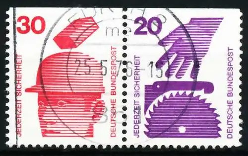 BRD ZUSAMMENDRUCK Nr W55 zentrisch gestempelt WAAGR PAAR 5F33D2