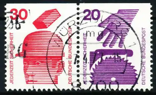 BRD ZUSAMMENDRUCK Nr W55 zentrisch gestempelt WAAGR PAAR 5F33CE