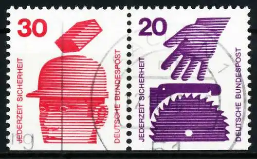 BRD ZUSAMMENDRUCK Nr W56 zentrisch gestempelt WAAGR PAAR 5F33BA