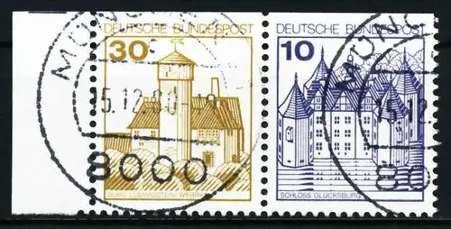 BRD ZUSAMMENDRUCK Nr W61I zentrisch gestempelt WAAGR PAAR 5F3496