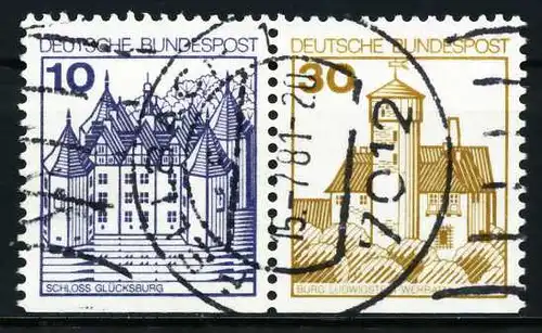 BRD ZUSAMMENDRUCK Nr W64I gestempelt WAAGR PAAR 5F34DE