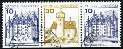 BRD ZUSAMMENDRUCK Nr W66I gestempelt 3ER STR 5F34FE