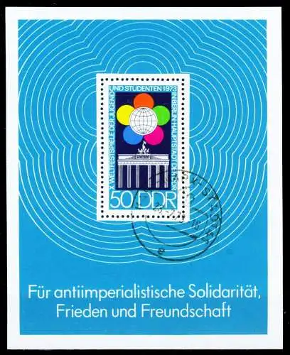 DDR BLOCK KLEINBOGEN Block 38 gestempelt 2C28DE