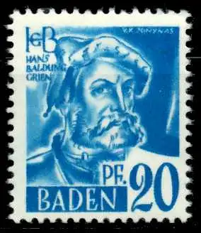 FZ BADEN 1. AUSGABE SPEZIALISIERT Nr 7yvI postfrisch 6C0B62