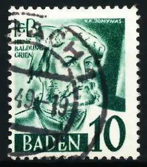 FZ BADEN 3. AUSGABE SPEZIALISIERT Nr 33yI gestempelt 602BC2