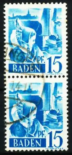 FZ BADEN 2. AUSGABE SPEZIALISIERT Nr 19yI gestempelt SEN 605F3A