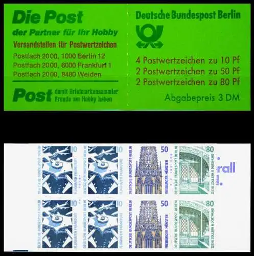 BERLIN MARKENHEFTCHEN Nr MH 14oZ postfrisch SA1375E