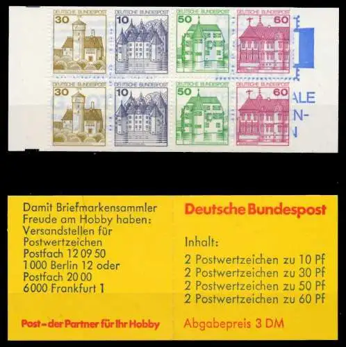 BRD MARKENHEFTCHEN Nr MH 23e postfrisch SA13A12