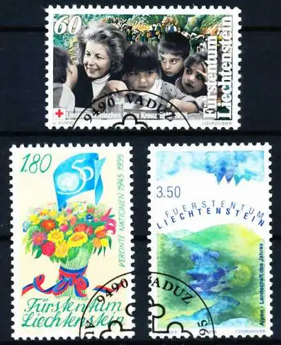 LIECHTENSTEIN 1995 Nr 1105-1107 gestempelt SA1918E