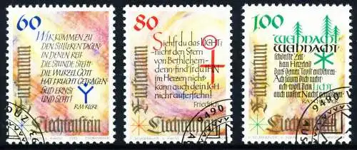 LIECHTENSTEIN 1993 Nr 1073-1075 gestempelt SA190FE