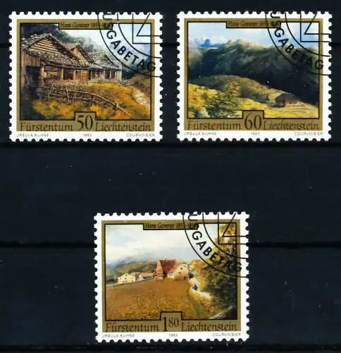 LIECHTENSTEIN 1993 Nr 1056-1058 gestempelt SA190AE