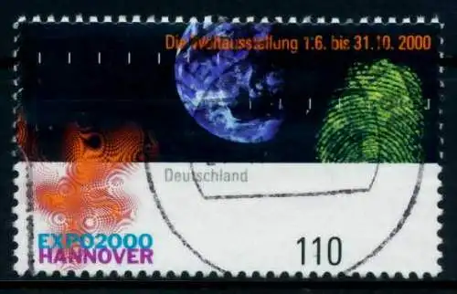 BRD 2000 Nr 2130 zentrisch gestempelt 6D8EFE