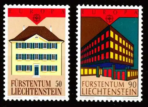 LIECHTENSTEIN 1990 Nr 984-985 postfrisch SA18C1E