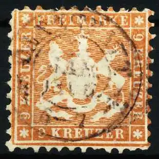 WÜRTTEMBERG AUSGABE VON 1863 Nr 28b gestempelt 4DF83A