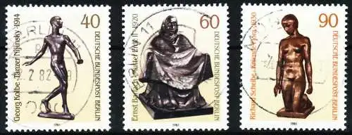 BERLIN 1981 Nr 655-657 zentrisch gestempelt 621292