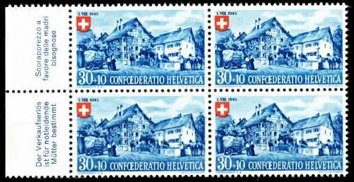 SCHWEIZ PRO PATRIA Nr 463 postfrisch VIERERBLOCK 4FADD2