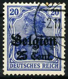 BES 1WK LP BELGIEN Nr 18a gestempelt 629CEA
