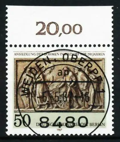 BERLIN 1987 Nr 784 zentrisch gestempelt ORA 62E21A