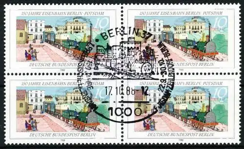 BERLIN 1988 Nr 822 zentrisch gestempelt VIERERBLOCK 62A0E2