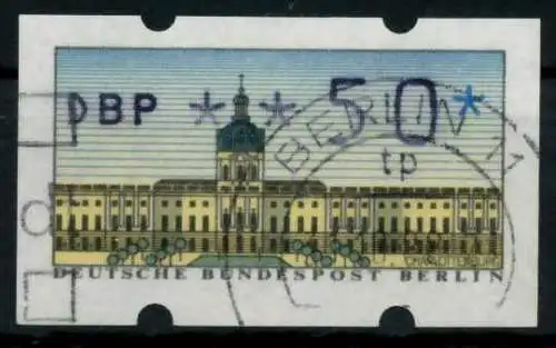 BERLIN ATM 1987 Nr 1-050 zentrisch gestempelt 636AFE